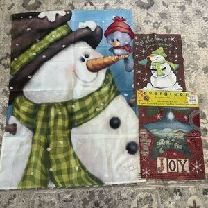 Snowman Holiday Flag Set